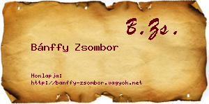 Bánffy Zsombor névjegykártya