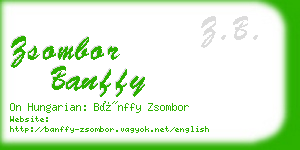 zsombor banffy business card